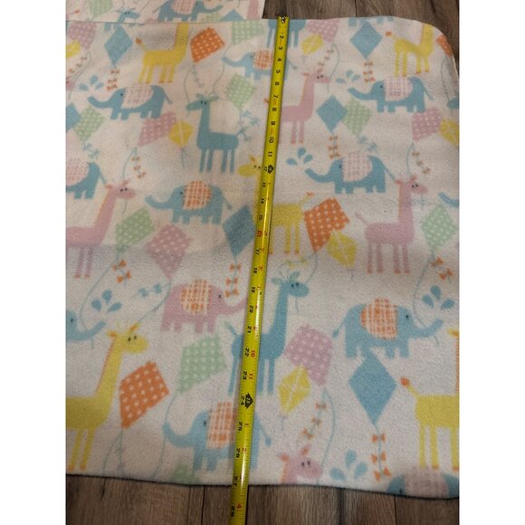 Baby Animal Print Fleece Baby Blankets Set Of 2 Nursery Decor 26" X 28" & 27" X - Picture 2 of 6